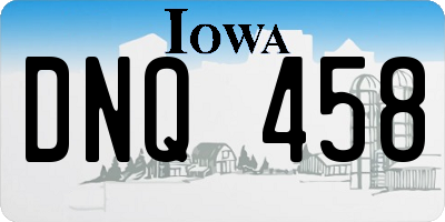 IA license plate DNQ458