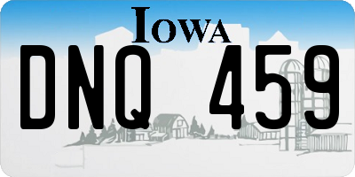 IA license plate DNQ459