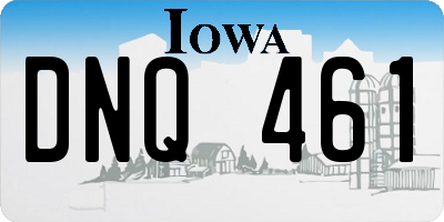IA license plate DNQ461