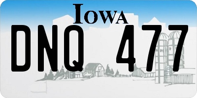 IA license plate DNQ477