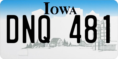 IA license plate DNQ481