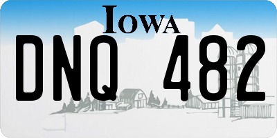 IA license plate DNQ482