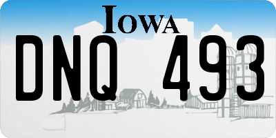 IA license plate DNQ493