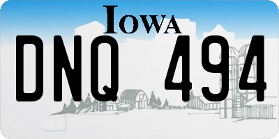 IA license plate DNQ494