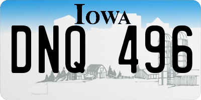 IA license plate DNQ496