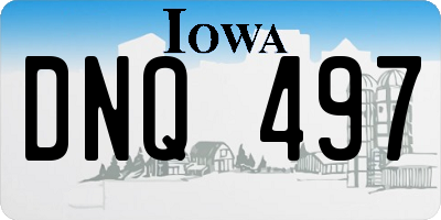 IA license plate DNQ497