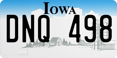 IA license plate DNQ498