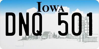 IA license plate DNQ501