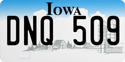 IA license plate DNQ509