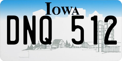 IA license plate DNQ512