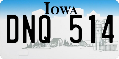 IA license plate DNQ514