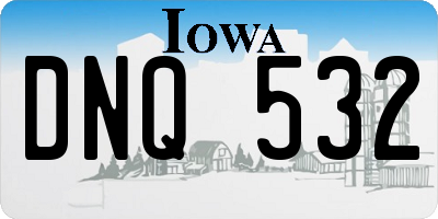 IA license plate DNQ532