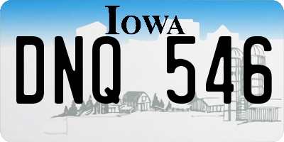 IA license plate DNQ546
