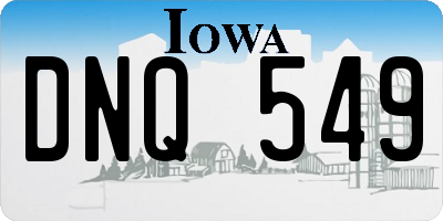 IA license plate DNQ549
