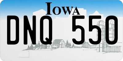 IA license plate DNQ550