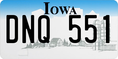 IA license plate DNQ551