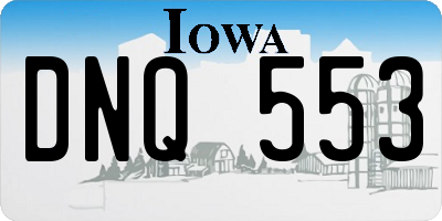 IA license plate DNQ553