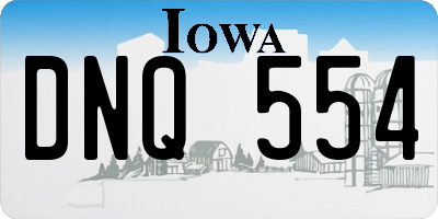 IA license plate DNQ554