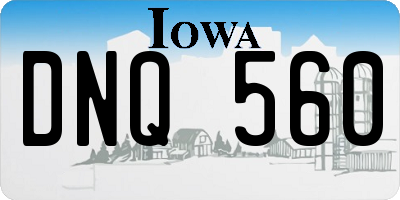 IA license plate DNQ560