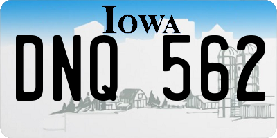 IA license plate DNQ562