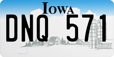 IA license plate DNQ571