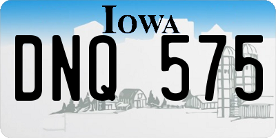 IA license plate DNQ575