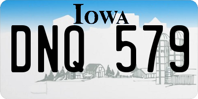 IA license plate DNQ579