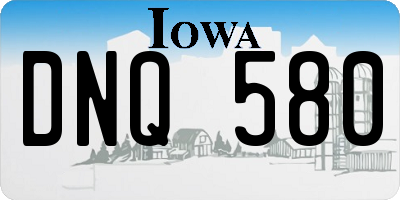 IA license plate DNQ580