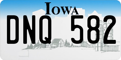 IA license plate DNQ582