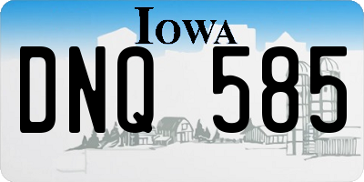 IA license plate DNQ585