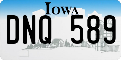 IA license plate DNQ589