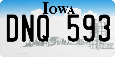IA license plate DNQ593
