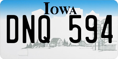 IA license plate DNQ594