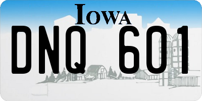 IA license plate DNQ601