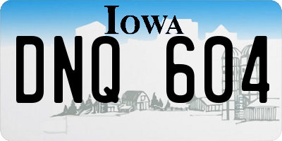 IA license plate DNQ604