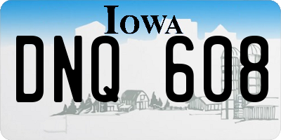 IA license plate DNQ608