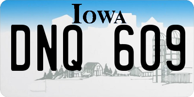 IA license plate DNQ609