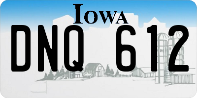 IA license plate DNQ612