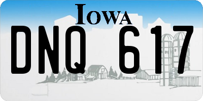 IA license plate DNQ617