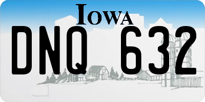 IA license plate DNQ632