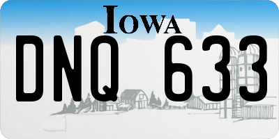 IA license plate DNQ633