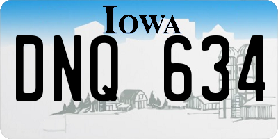 IA license plate DNQ634