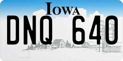 IA license plate DNQ640