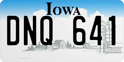 IA license plate DNQ641