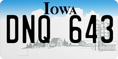 IA license plate DNQ643