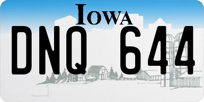 IA license plate DNQ644