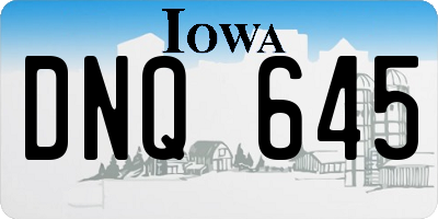 IA license plate DNQ645