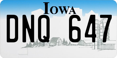 IA license plate DNQ647