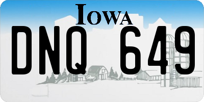 IA license plate DNQ649