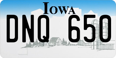 IA license plate DNQ650